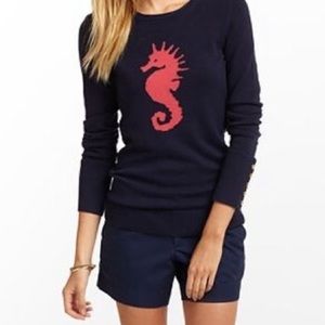Lilly Pulitzer Navy Blue Seahorse Sweater